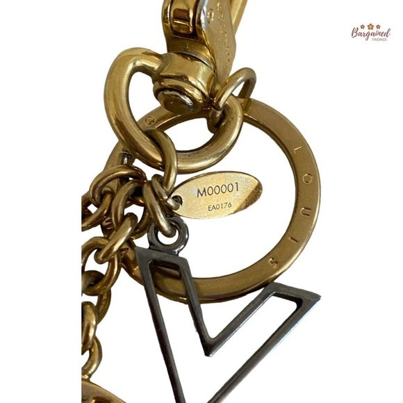 Authentic LOUIS VUITTON Goldtone Neo Tapage Key Holder And Bag Charm - EA0176 - Picture 9 of 14